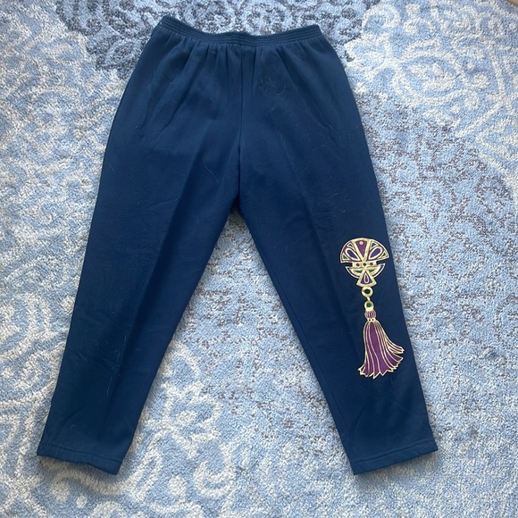 Cervelle Vintage Sweater and Pant Set Navy Gold XL - Picture 7 of 9